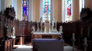preview picture of video 'Eguisheim, France. The Alsace Region. View of the Catholic Church Interior'