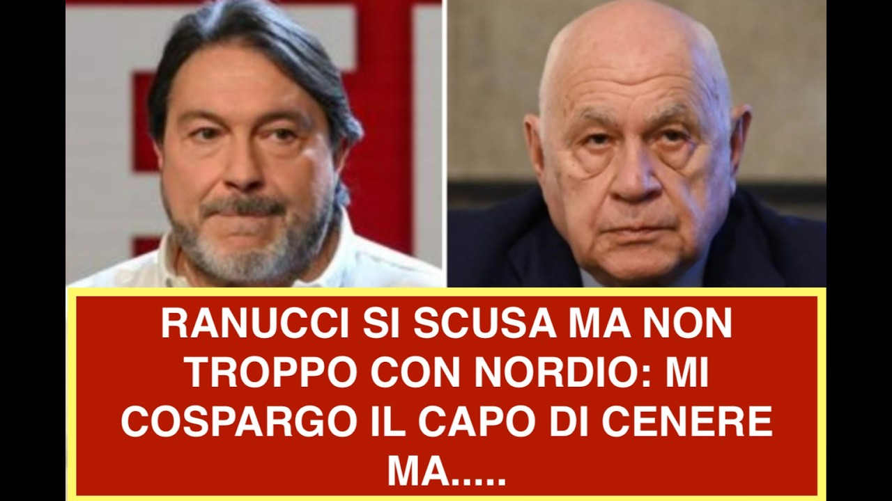 RANUCCI SI SCUSA MA NON TROPPO CON NORDIO: MI COSPARGO IL CAPO DI CENERE MA.....