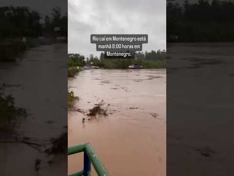 rio cai montenegro #riograndedosul #enchente #rio #chuvas #natureza #desatre #agua