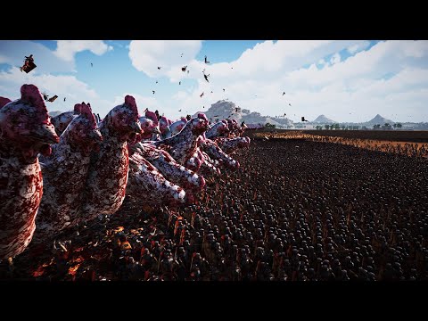 10.000 Giant Chicken VS 1 Million Roman Army ! Ultimate Epic Battle Simulator 2 - UEBS 2