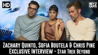 Zachary Quinto, Sofia Boutella & Chris Pine Star Trek Beyond Exclusive Interview video