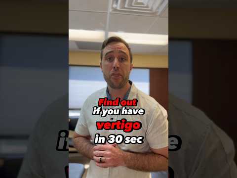 Find out if you have vertigo in 30 seconds #vertigo #dizziness #tinnitus