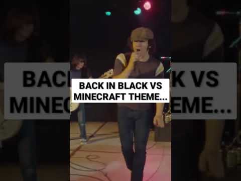 WarioTheW Plays - BACK IN BLACK VS MINECRAFT THEME #remix #minecraft #shorts