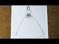 Easy Barbie Doll Drawing || Barbie Drawing || How to Draw a Barbie With Beautiful Dress || Drawing