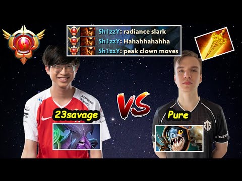 Talon 23savage Faceless Void vs Pure Slark Radiance Build Dota 2 pro Gameplay