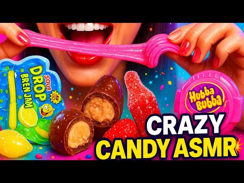 ASMR Candy Unboxing — Rainbow Lollipops, Chocolate & Satisfying Eating Sounds
