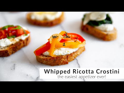 Whipped Ricotta Crostini Recipe (the BEST appetizer!)