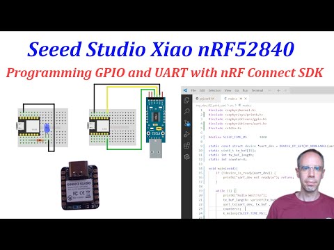 Seeed Studio XIAO nRF52840 2: Zephyr, nRF Connect SDK, GPIO and UART