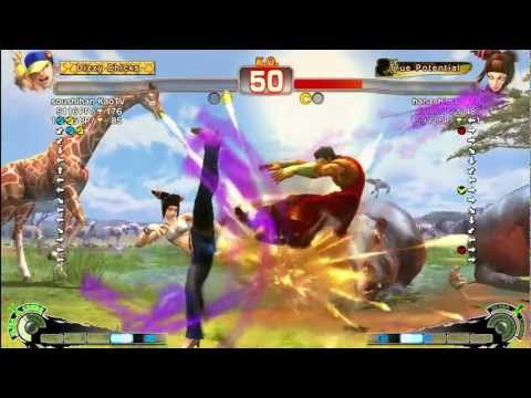 Kazunoko (Yun) vs c5c5 (Cammy), Hanashima (Juri) - AE 2012 Matches *1080p HD*