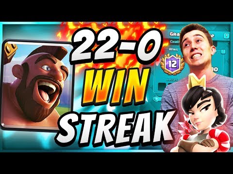 UNDEFEATED 22-0 WIN STREAK! Best Hog Rider Cycle Deck — Clash Royale