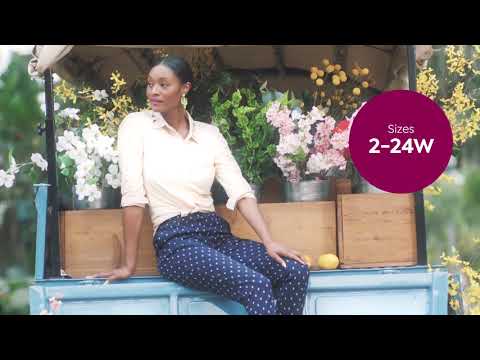 Lemon Way Flawless Twill PullOn Ankle Pant