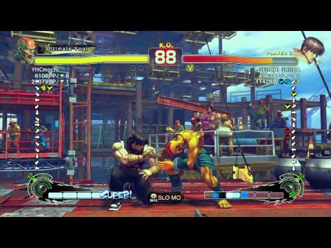SSF4 AE 2012: YHCmochi (Dhalsim) vs SEIICHI SHIIBA (Guy) - Xbox Live Ranked Match