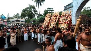 Ceremonial Arattu procession of Lord Padamanbha 