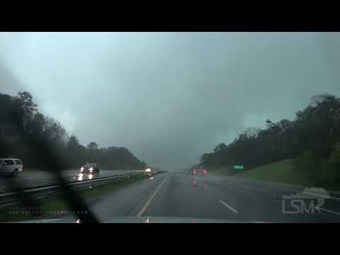 03-17-2021 Gardendale, AL - Close Range Tornado Intercept On I-65 With Power Flashes