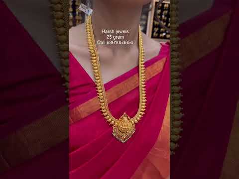 very beautiful and lightweight gold mango design longer with Lakshmi pendant start from 25 g