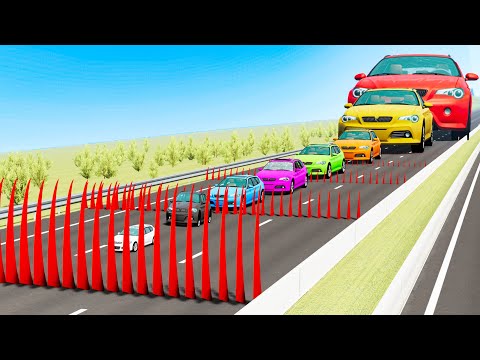 Little Big Car vs Little Big Spikes - Beamng drive