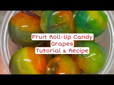 Fruit Roll-Up Candy Grapes! Tutorial & Recipe! #candy #tutorial #how #asmr #recipe