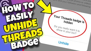 (100% WORKING) How To Unhide / Add Threads Badge on Instagram - Proof