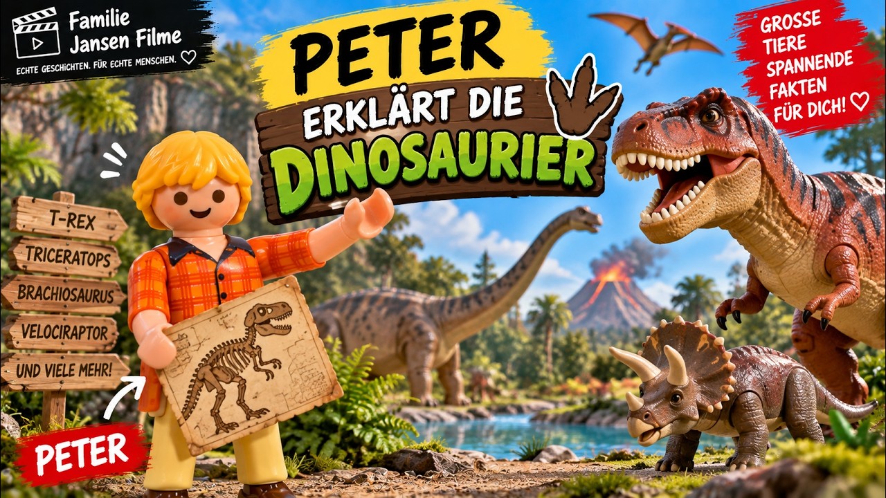Playmobil Film "Peter erklärt die Dinosaurier" Familie Jansen / Kinderfilm / Kinderserie