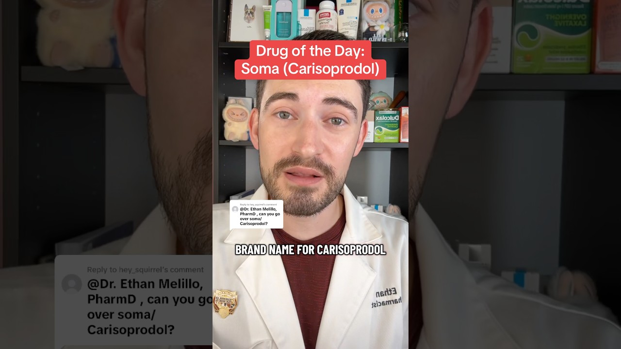 💊 Soma (Carisoprodol) explained — what it does, risks, and why it’s not for everyone 🚨 #Pharmacy
