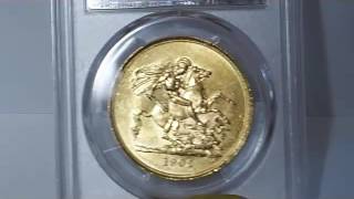 グレートブリテンエドワード7世1902年5ポンド金貨PCGSAUDetails