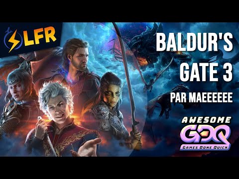 Baldur's Gate 3 en 0:33:21 (All Acts), en 10:03 (Dev Room Showcase) et en 7:12 (Any%) [AGDQ2024]