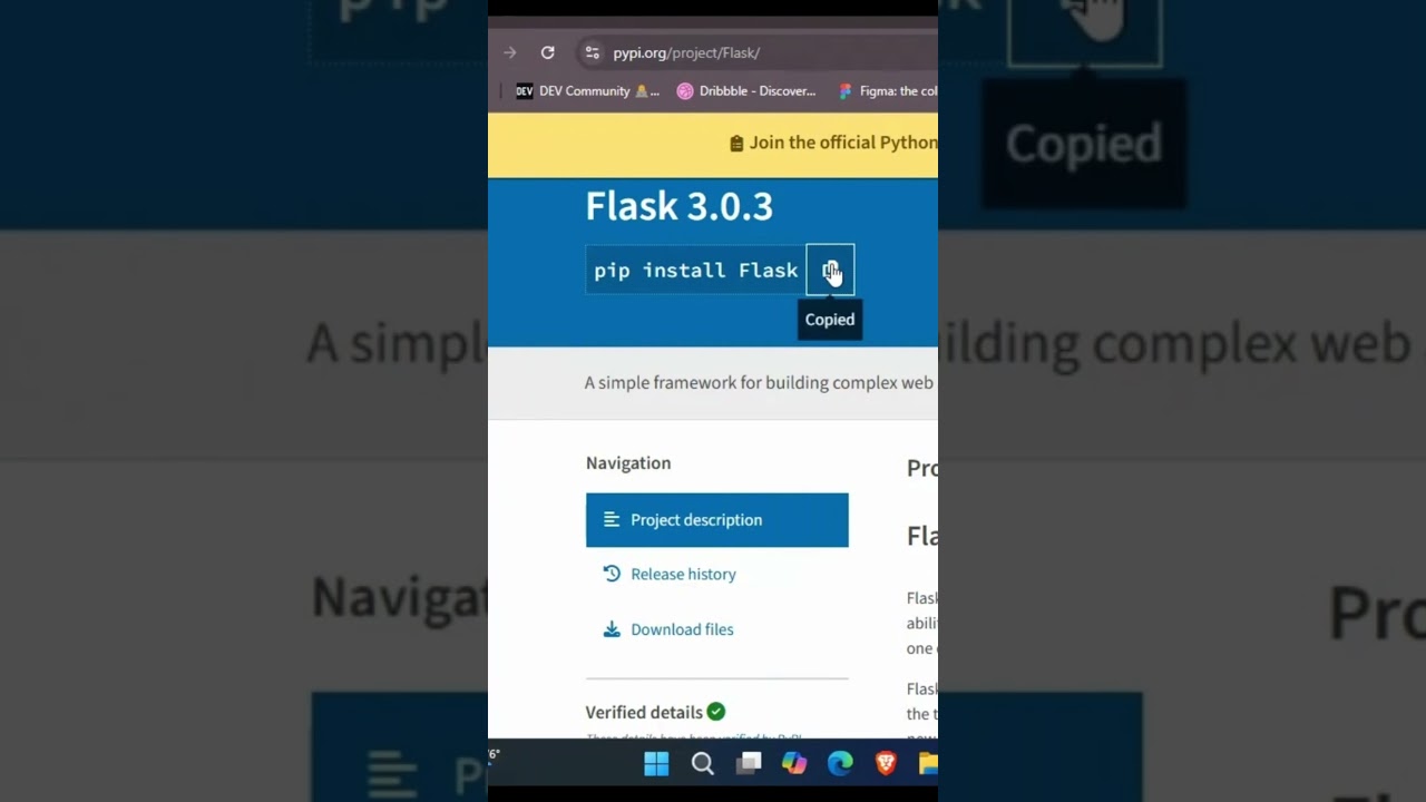 Installing Flask | #flasktutorial #python #programming #flask