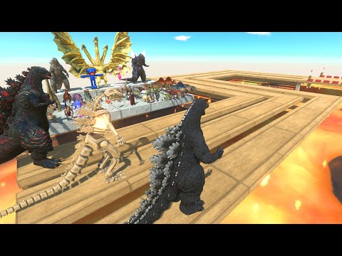Race Across The Dangerous Lava Bridge - Animal Revolt Battle Simulator