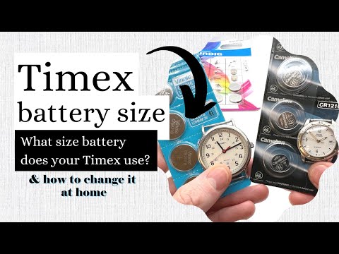 Part of a video titled What Size Battery does a Timex Watch use? - YouTube