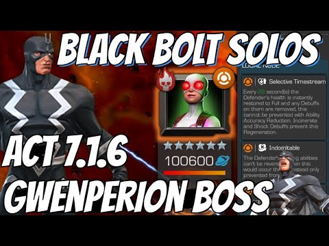 Black Bolt DEMOLISHES Act 7.1 Gwenperion Final Boss - HUGE Yellow Numbers!!!