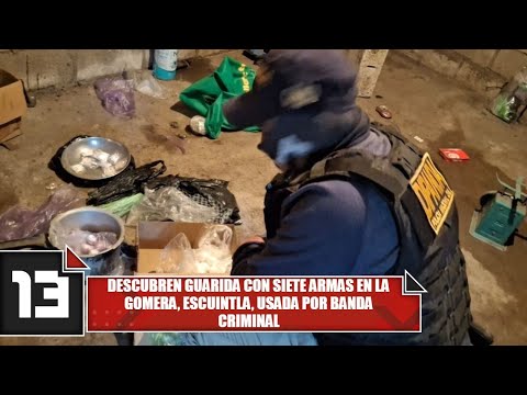 Descubren guarida con siete armas en La Gomera, Escuintla, usada por banda criminal