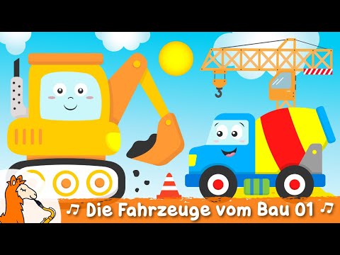 Baustellenlied - Stark und schlau, die Fahrzeuge vom Bau 01 | Song mit Bagger & Co. für Kinder