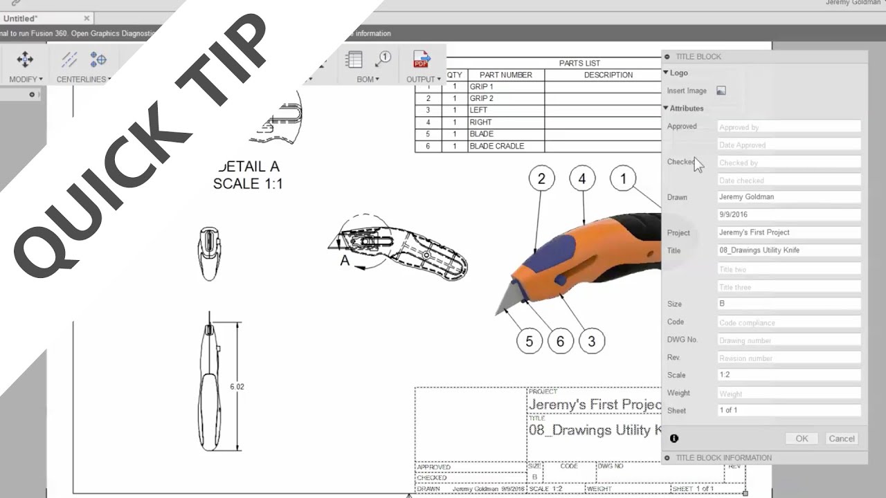 QUICK TIP: How to Insert a Custom Title Block