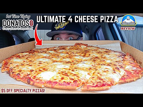 Donatos Pizza® Ultimate 4 Cheese Pizza Review! 🧀🍕 | $5 Off ALL Specialty Pizzas! | theendorsement