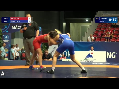1/8 FW - 55 kg: A. NICHITA (MDA) df. J. SIHTOLA (FIN) by FALL, 4-0