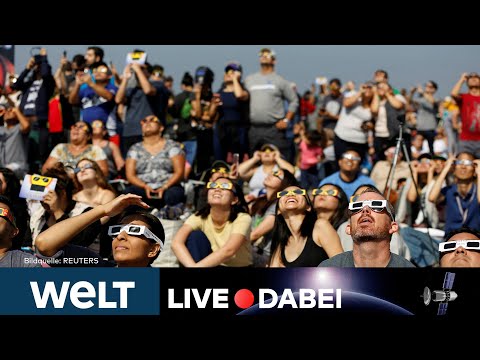 SPEKTAKULÄRE TOTALE SONNENFINSTERNIS über Mexiko, den USA und Kanada | WELT LIVESTREAM