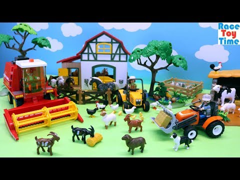 Playmobil Farm Harvester Playset and Fun Animals Toys For Kids