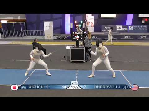 2019 122 T32 03 F F Individual Tauberbischofsheim DE WC BLUE KIKUCHI Komaki JPN vs DUBROVICH Jacquel