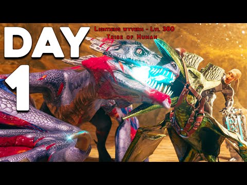 My Greatest Day 1 On Small Tribes EVER! - ARK Ascended PvP