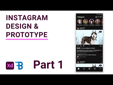 Instagram App Design & Prototype - Part 1 | Adobe Xd | Blue Fin Design