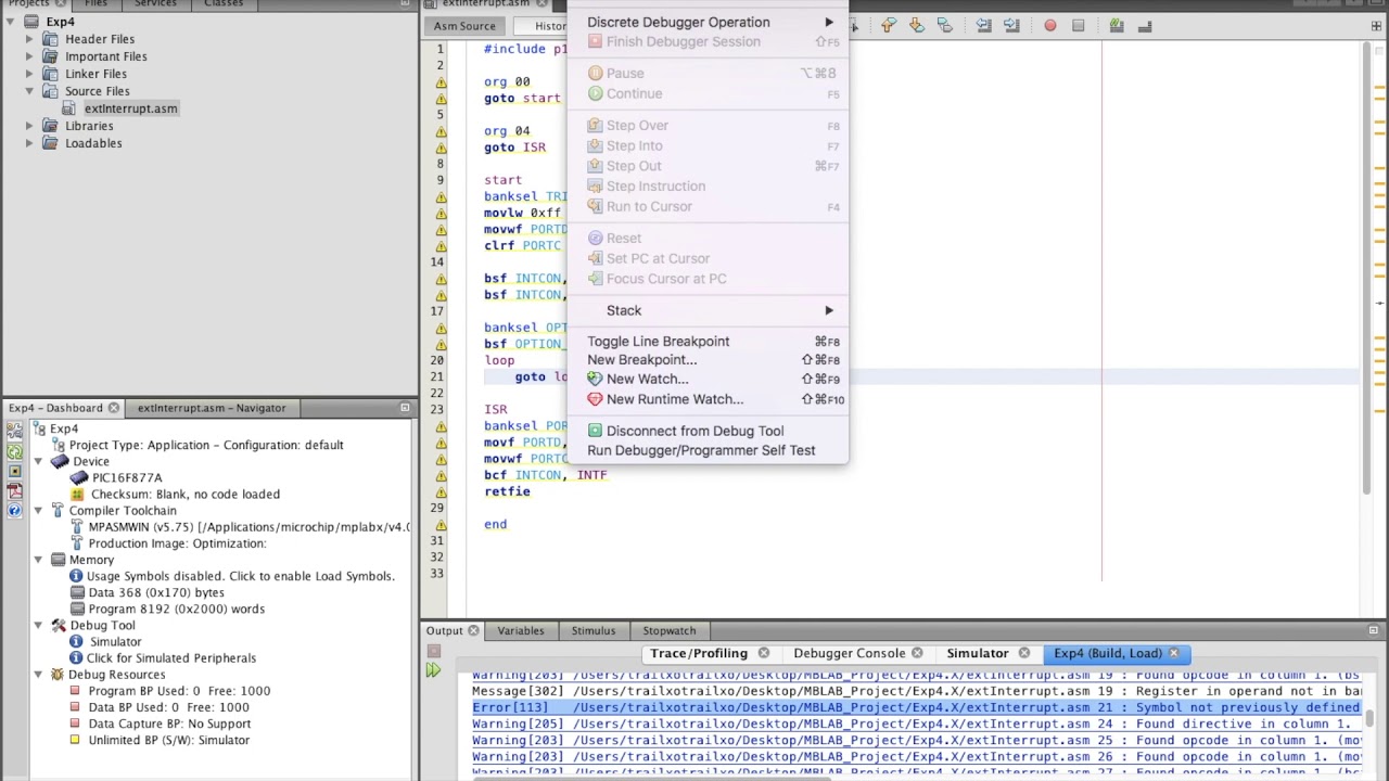 Experiment (4): Interrupts in PIC microcontroller