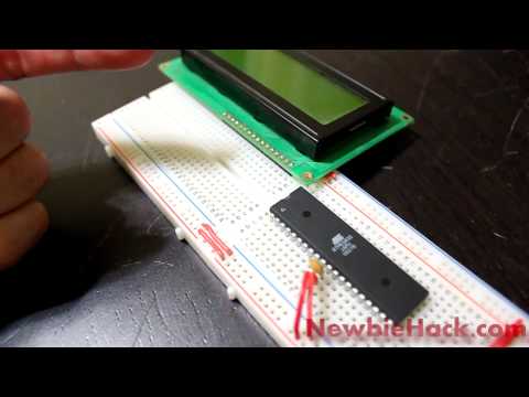 19. Arduino for Production!  AVR Atmega32 - Intro to LCD... Meet Mr. LCD and check out his crib.
