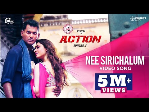 Action | Nee Sirichalum Video Song | Vishal Tamannaah | Hiphop Tamizha | Sadhana Sargam | Sundar.C