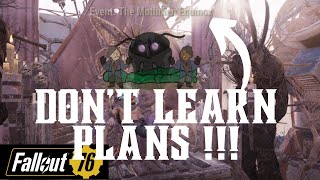 FO76 Important!!! Mothman Equinox Event Reward Bug! Don't learn any plans!!!