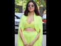 Divya Khosla Her Deep Cleavage In Hot Green Outfit At T Series For Birthday Celebration