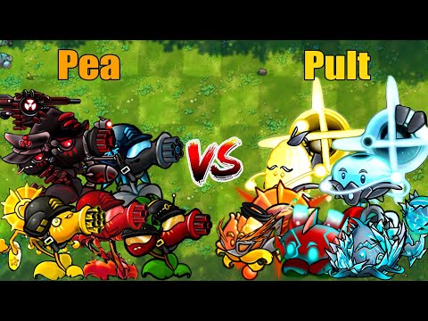 PVZ 1 Fusion 2.7 Challenge!! Team Pea VS Team Pult VS 300 Obsidian Gargantuar - Who Will Win?