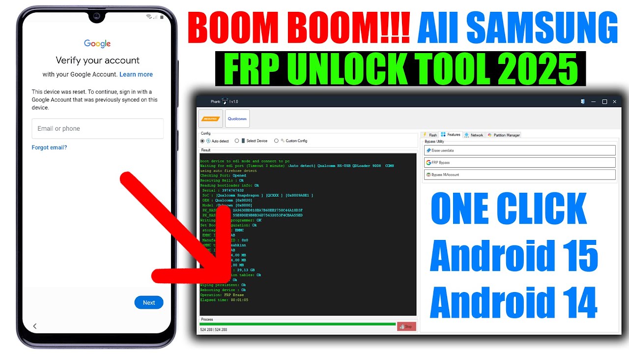 New Method!!! Samsung FRP Tool, Google Account Remove Android 14/15 | FRP Bypass 2025