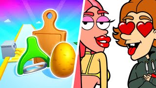 Potato Rush Vs Freaky Stan – New Update! All Levels Gameplay (iOS Android)