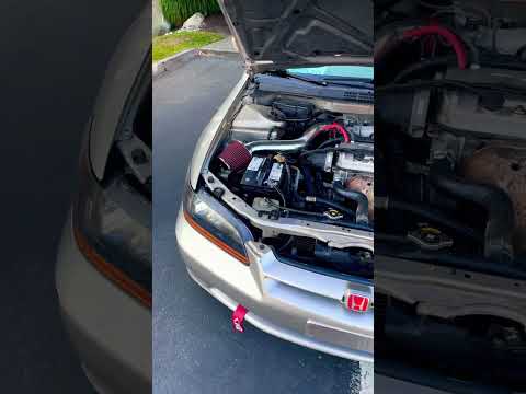 Red LED lights and cold intake!! What do you think Guys 🤔 ?? Honda accord 99