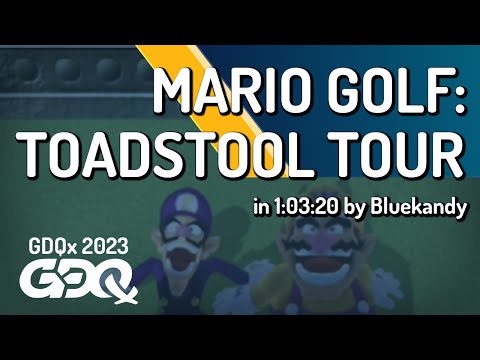 Mario Golf: Toadstool Tour by Bluekandy in 1:03:20 - Games Done Quick Express 2023